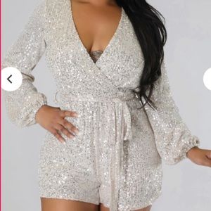 Sequin Romper Perfect for the holidays!!!